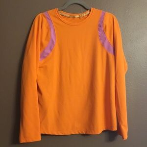 Nike Orange Pink Athletic Gym Sports Top L XL (Size tag missing)